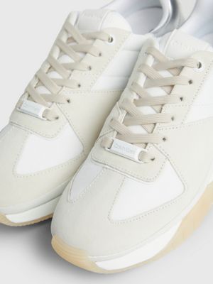 white leather trainers for women calvin klein