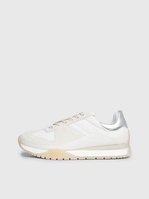 white leather trainers for women calvin klein