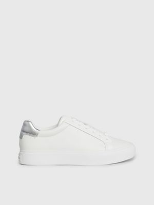 Calvin klein best sale white sneakers