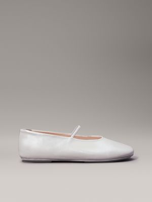 Ballerines en cuir perle Calvin Klein HW0HW02136ADF