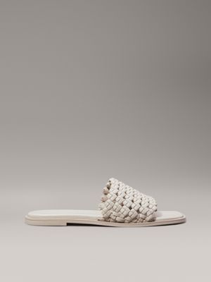 beige woven sandals for women calvin klein