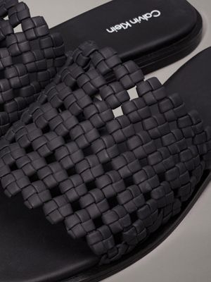 black woven sandals for women calvin klein