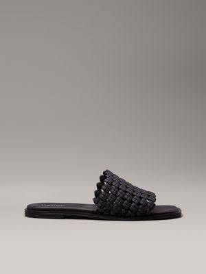 black woven sandals for women calvin klein