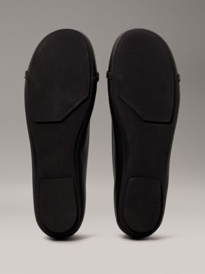 black leather ballerinas for women calvin klein