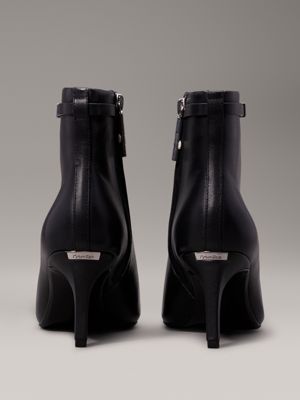 Bottines a talons aiguille en cuir Calvin Klein HW0HW02172BEH