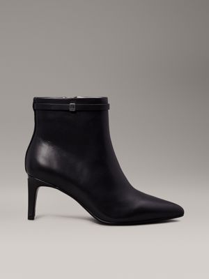 Black short boots with heel on sale