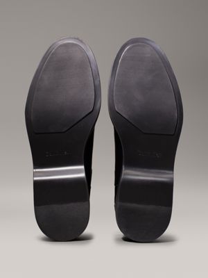 stivaletti in pelle ck black da donne calvin klein
