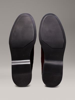 bottines chelsea en cuir oxblood pour femmes calvin klein