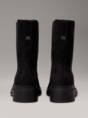 Calvin klein black suede boots best sale