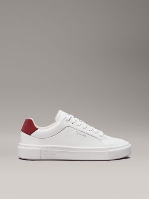 white leather trainers for women calvin klein