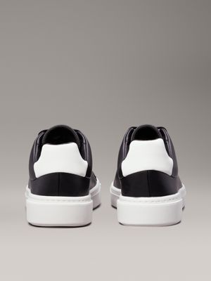 ck black leather trainers for women calvin klein