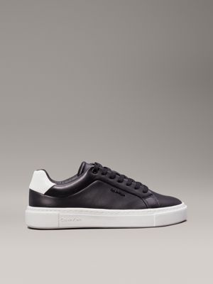 black leather trainers for women calvin klein