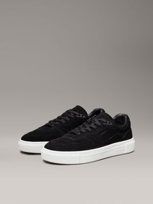 ck black suede trainers for women calvin klein