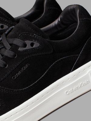 ck black suede trainers for women calvin klein