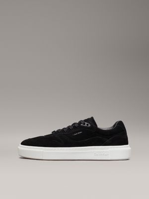 ck black suede trainers for women calvin klein