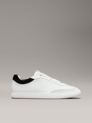 white leather trainers for women calvin klein