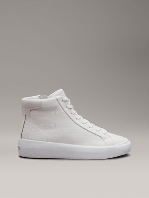 Leather High Top Trainers Calvin Klein HW0HW0221301T