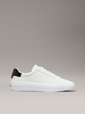 white leather trainers for women calvin klein