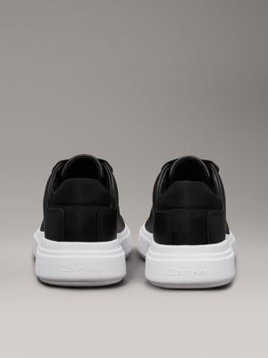 ck black leather trainers for women calvin klein