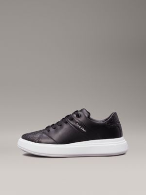 ck black logo trainers for women calvin klein