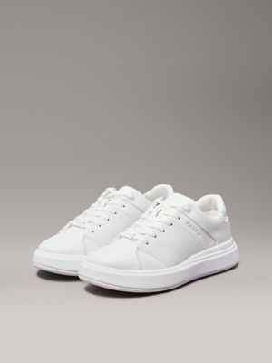 white logo trainers for women calvin klein