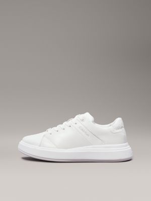 white logo trainers for women calvin klein