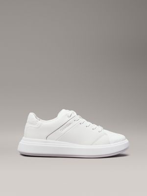 white logo trainers for women calvin klein