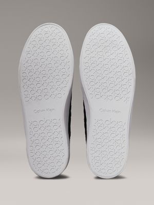 ck black logo slip-on trainers for women calvin klein