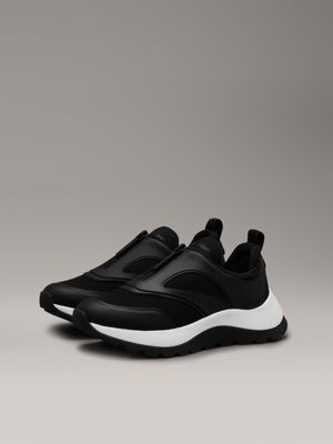 Black slip on gym shoes on sale