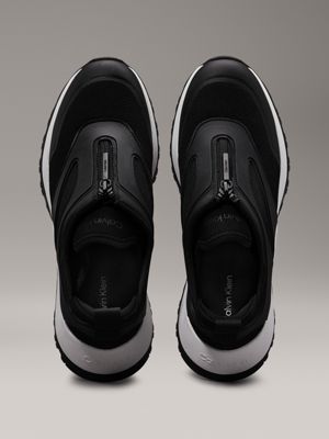 ck black slip-on trainers for women calvin klein