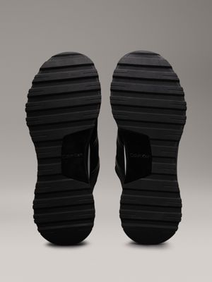 ck black slip-on trainers for women calvin klein