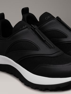 ck black slip-on trainers for women calvin klein