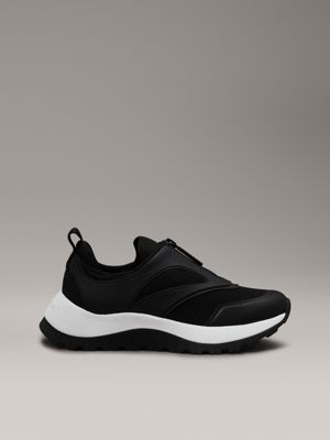 black slip-on trainers for women calvin klein