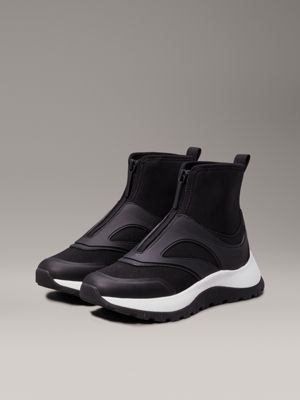 ck black high-top sock trainers for women calvin klein