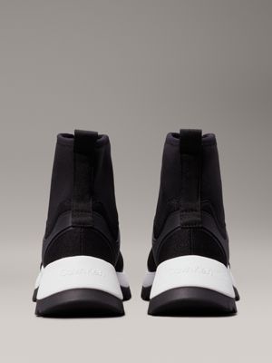 ck black high-top sock trainers for women calvin klein