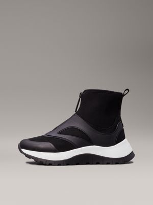 ck black high-top sock trainers for women calvin klein