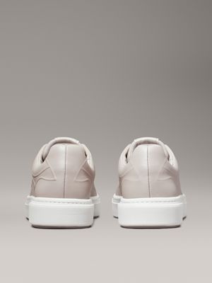 goat pearlised leather trainers for women calvin klein