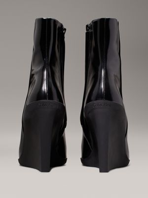 Leather Wedge Ankle Boots Calvin Klein HW0HW02256BEH