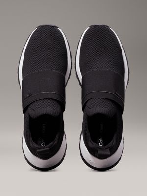 black/plein air slip-on trainers for women calvin klein