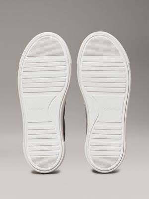 sneaker in camoscio platform mockingbird/white da donne calvin klein