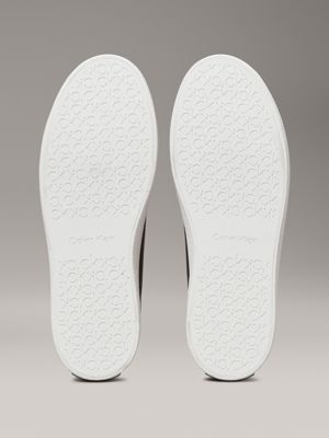 triple white mono logo-sneakers für damen - calvin klein