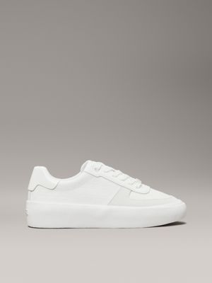 white logo trainers for women calvin klein
