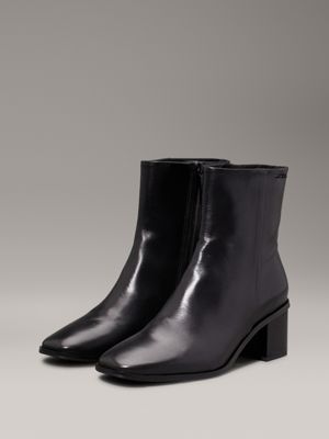 Bottines en cuir a bout carre Calvin Klein HW0HW02320BEH