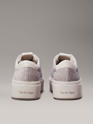 sand pebble felt platform trainers for women calvin klein