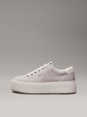 sand pebble felt platform trainers for women calvin klein