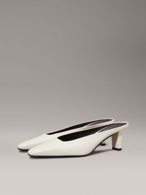 turtledove leather mule pumps for women calvin klein