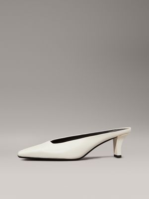 décolleté in pelle turtledove da donne calvin klein