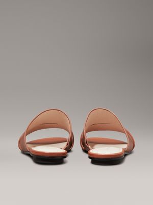 mocha bisque leather sandals for women calvin klein