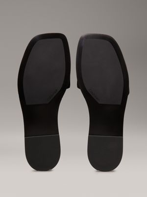 ck black canvas sliders for women calvin klein