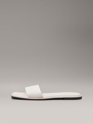 crystal gray canvas sliders for women calvin klein